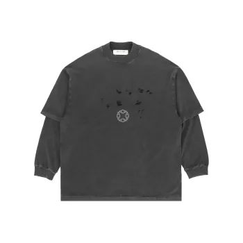 1017 ALYX 9SM Logo-print Ripped Layered Sweatshirt
