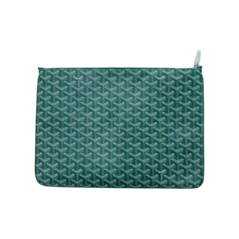 GOYARD SENAT Canvas With Leather Wallet, Toiletry Bag, Clutch Regular Unisex Green-2