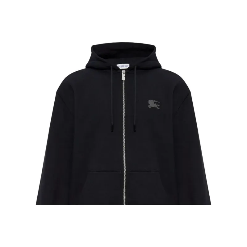 Burberry Ekd Motif Zip Up Drawstring Hoodie-4