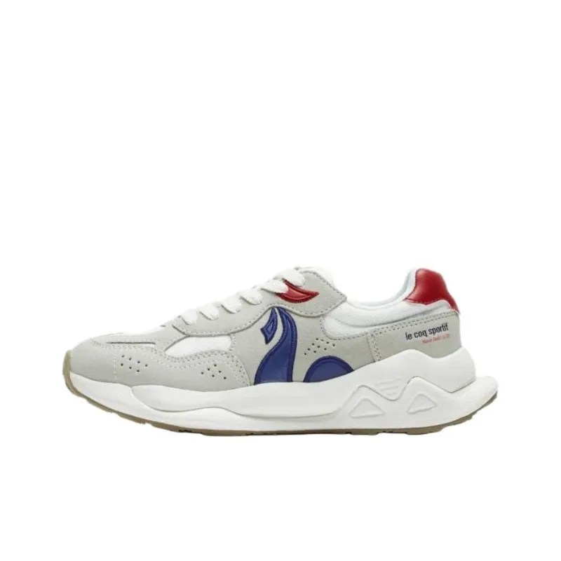 Le Coq Sportif LCS VAILLANCE Anti Slip Wear Resistant Low Top Training Shoes Unisex White Blue Red-0