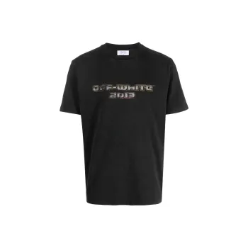 OFF WHITE Logo Print Cotton T shirt