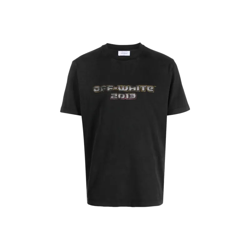 OFF WHITE Logo Print Cotton T shirt-0