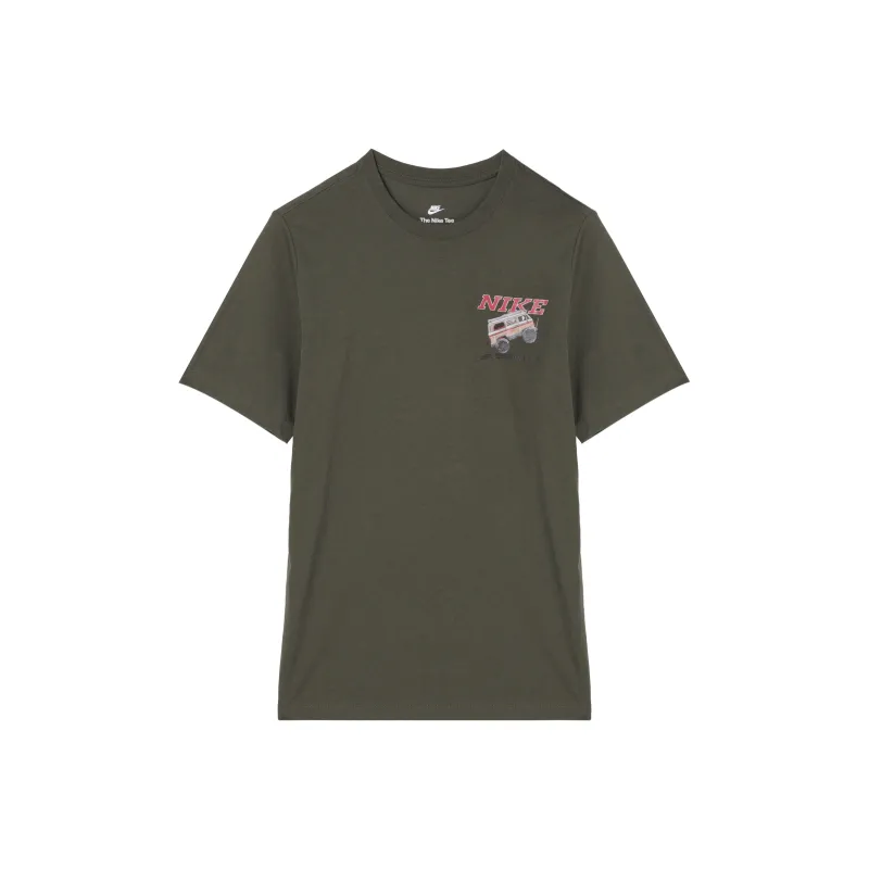 Nike T Shirts Men Khaki Green-0