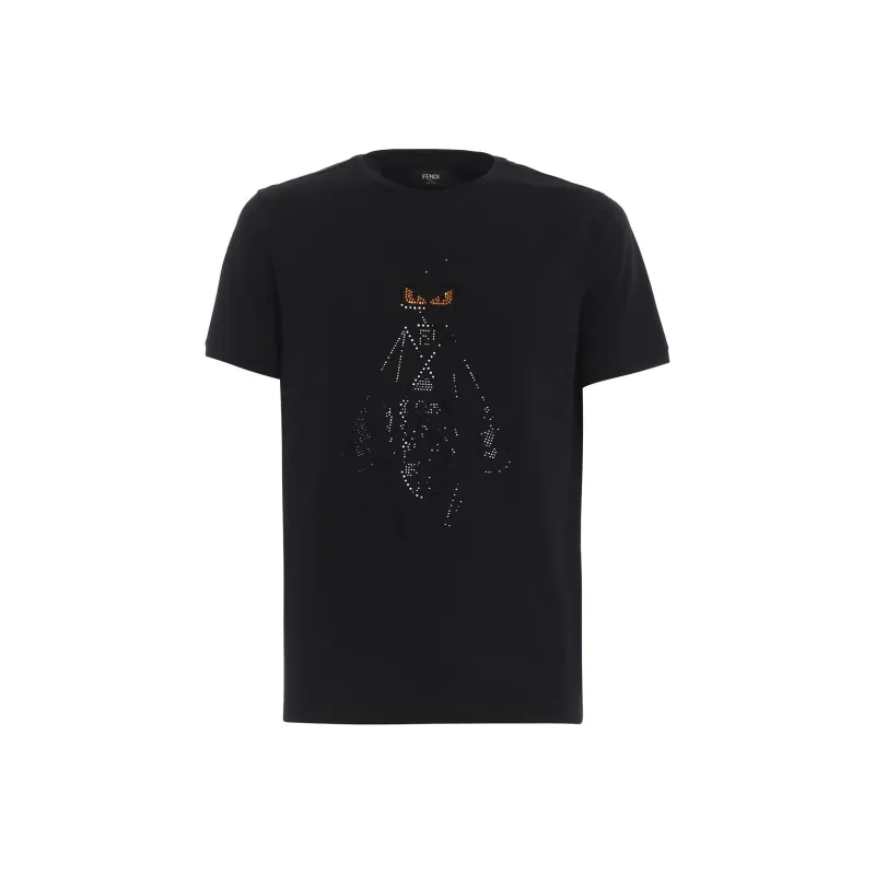 FENDI T Shirts Men Black-0
