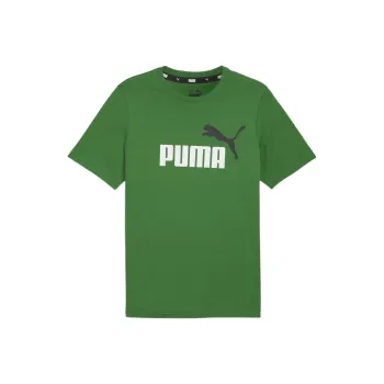 PUMA Essentials+ 2 Colour Logo Men's Tee T Shirt Men's Archive Green