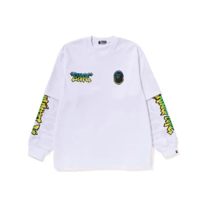Bape Lux Sport Pattern Oversized Double Long Sleeve Tee-0