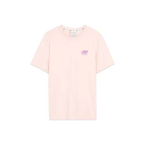 Skechers Colorful T Shirt Unisex Gray Pink
