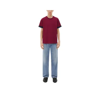 Bottega Veneta Double Layer Relaxed Cotton T Shirt T Shirt Men's Red