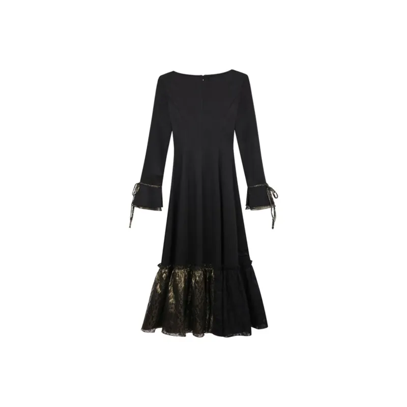 Incolore Long Sleeved Dresses Women's Black-1