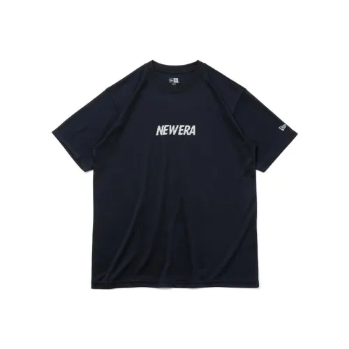 New Era Short Sleeved Technology T-Shirt Bit Logo Navy Blue T-Shirt Unisex Marine Blue