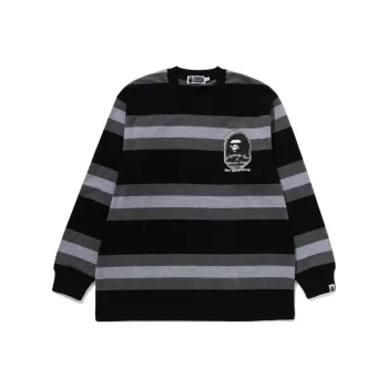 A BATHING APE Badge Hoop L/S Tee