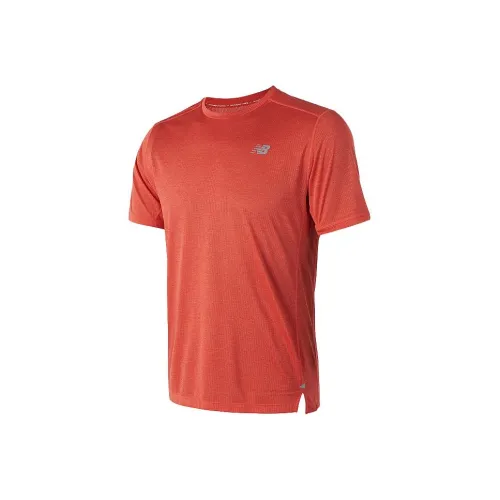 New Balance Sports Life Collection Set in Sleeve T Shirt Men's Orange Red