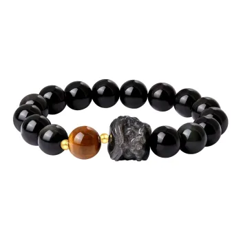 CHOW KING SANG Obsidian Jade Bracelets Unisex