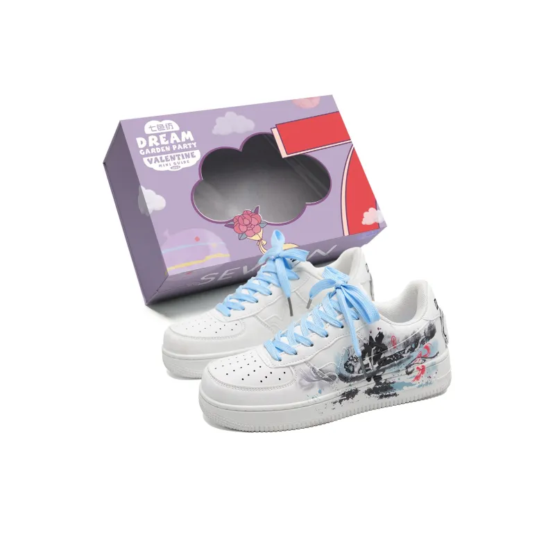 7 SEVFUN Lightweight And Breathable Low Top Skateboard Shoes Unisex Goku White-0