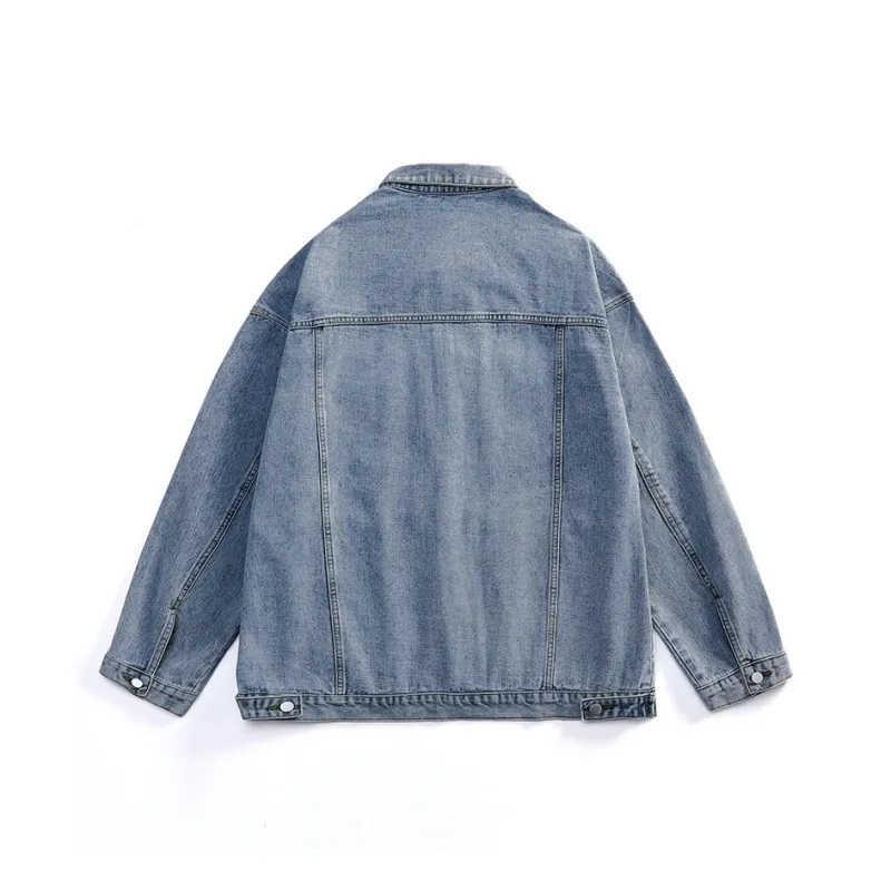 HOKLV Denim Jackets Unisex-3