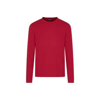 GIORGIO ARMANI Stretch Viscose Jersey Jumper With Crew Neck And Long Sleeves