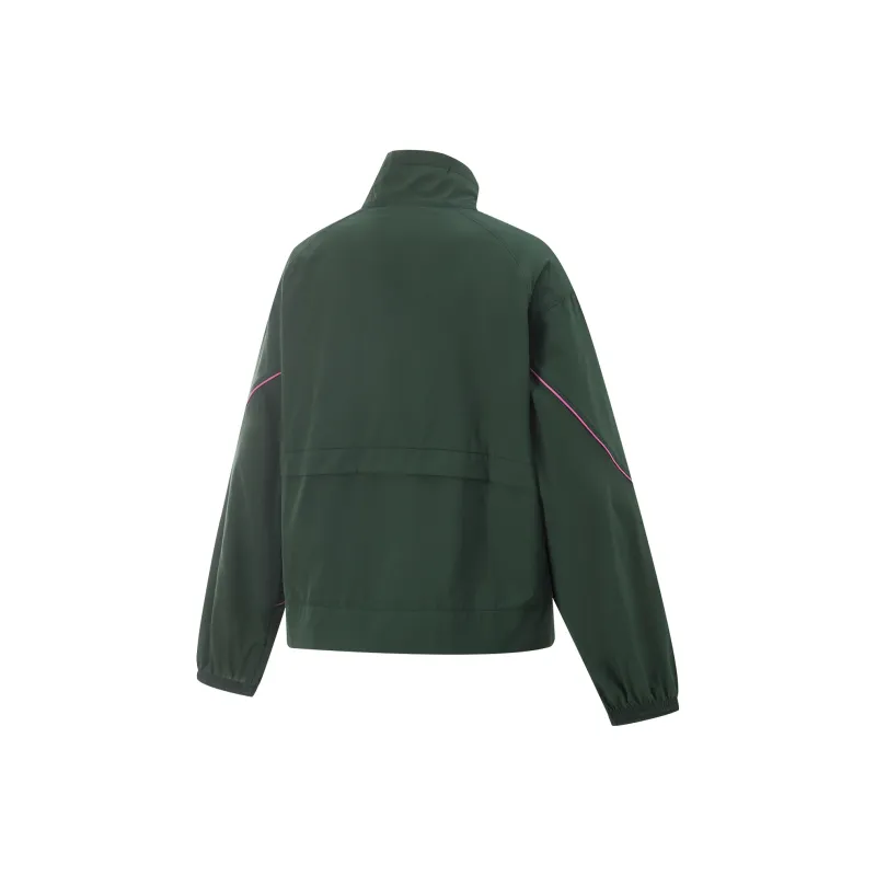 LiNing Fitness Series Trench Coat Women's Mountain View Green/Cream Green-1
