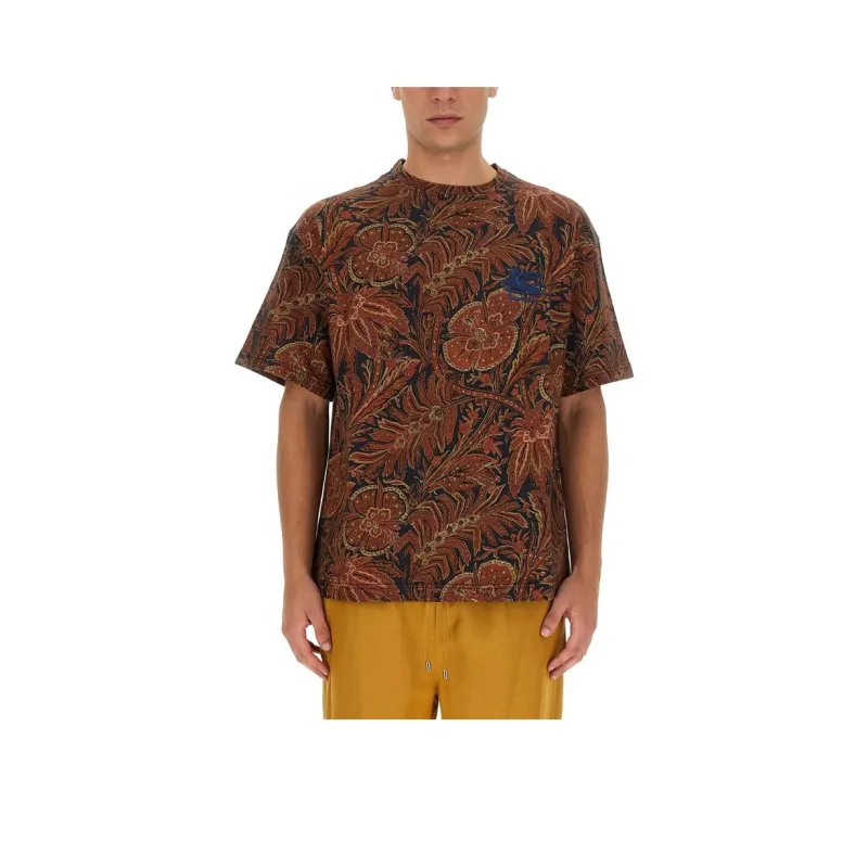 ETRO Floral Print Crewneck T Shirt-0
