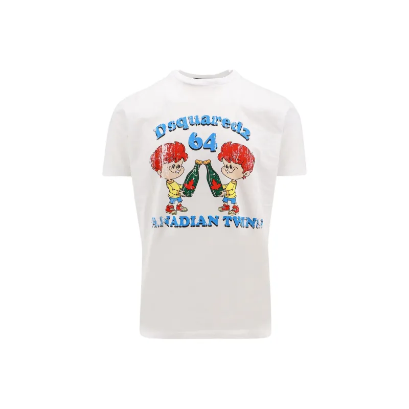 DSQUARED 2 Graphic Printed Crewneck T Shirt-0