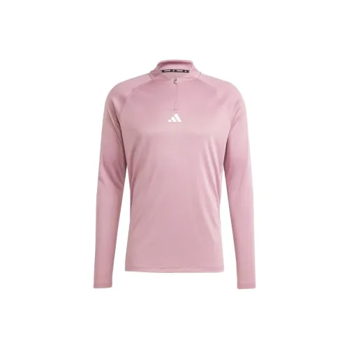 Adidas Originals Free Shipping With AdiClub Gym Heat Quarter Zip Long Sleeve Tee