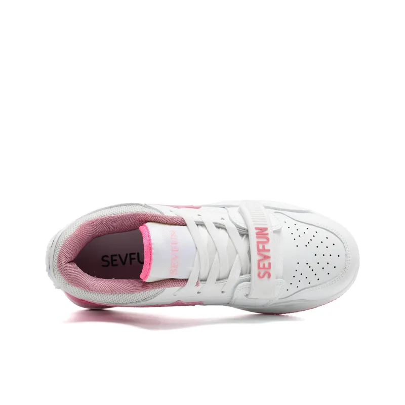 7 SEVFUN Casual Shoes Unisex Low Top White/Yellow/Black/Pink-5