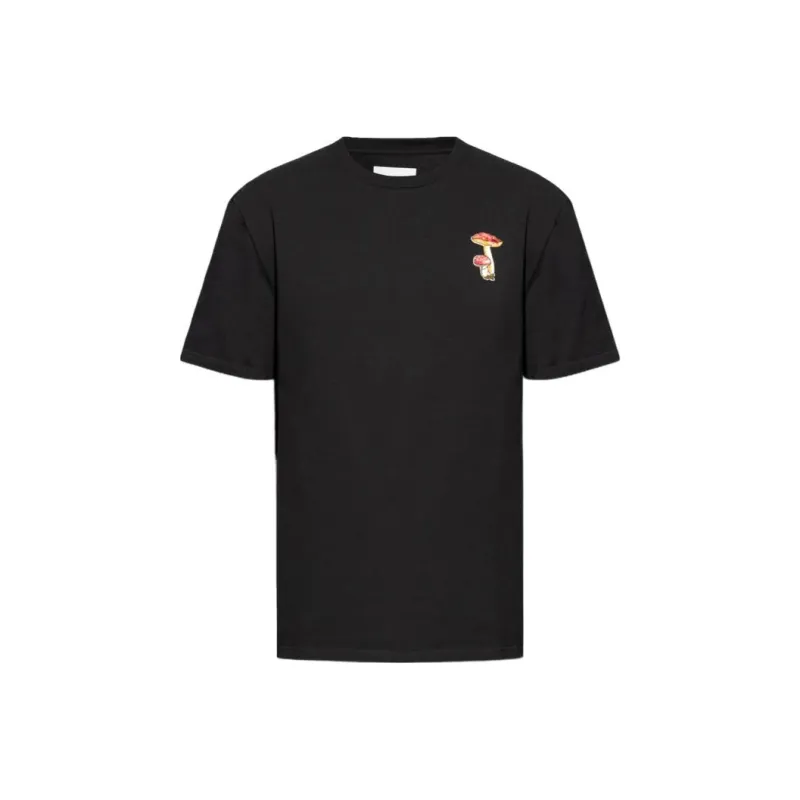 JIL SANDER Mushroom embroidered Cotton T shirt-0