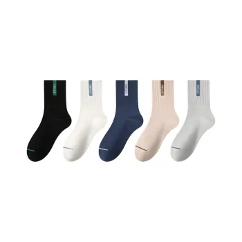 PLANDOO Mid Calf Socks Unisex 5 Pack