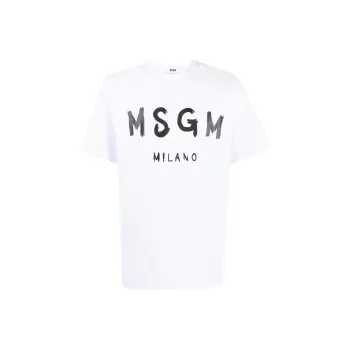 MSGM Logo print Cotton T shirt Dress