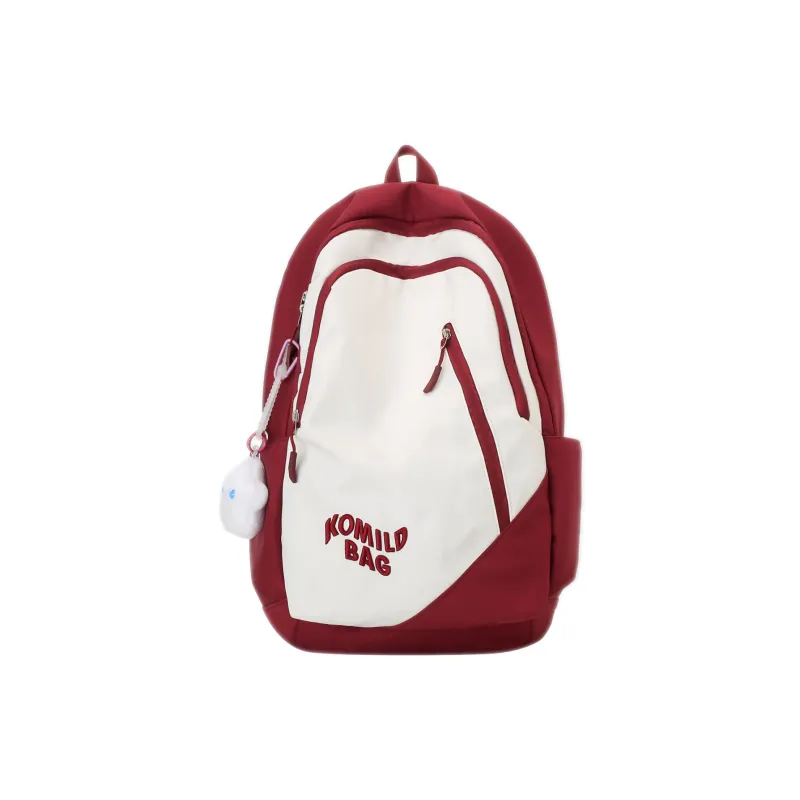 LUVISTRUE Nylon Backpack Travel Bag Unisex Light Gray/Black/Burgundy/Khaki/Dark Blue/Pink-9