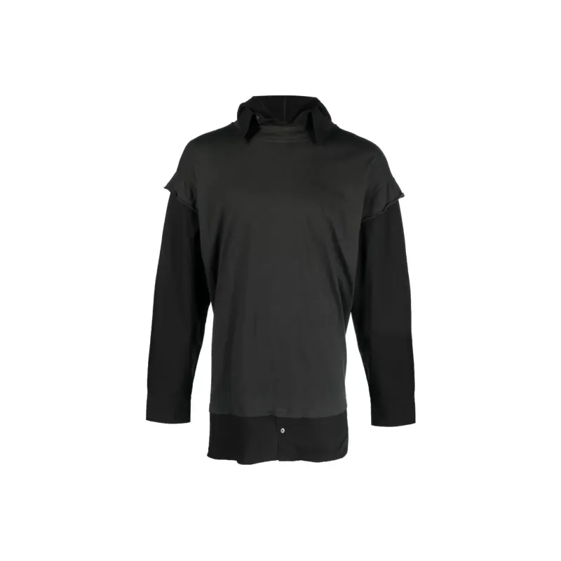 MM6 Maison Margiela Long sleeve Layered Hooded T shirt-0