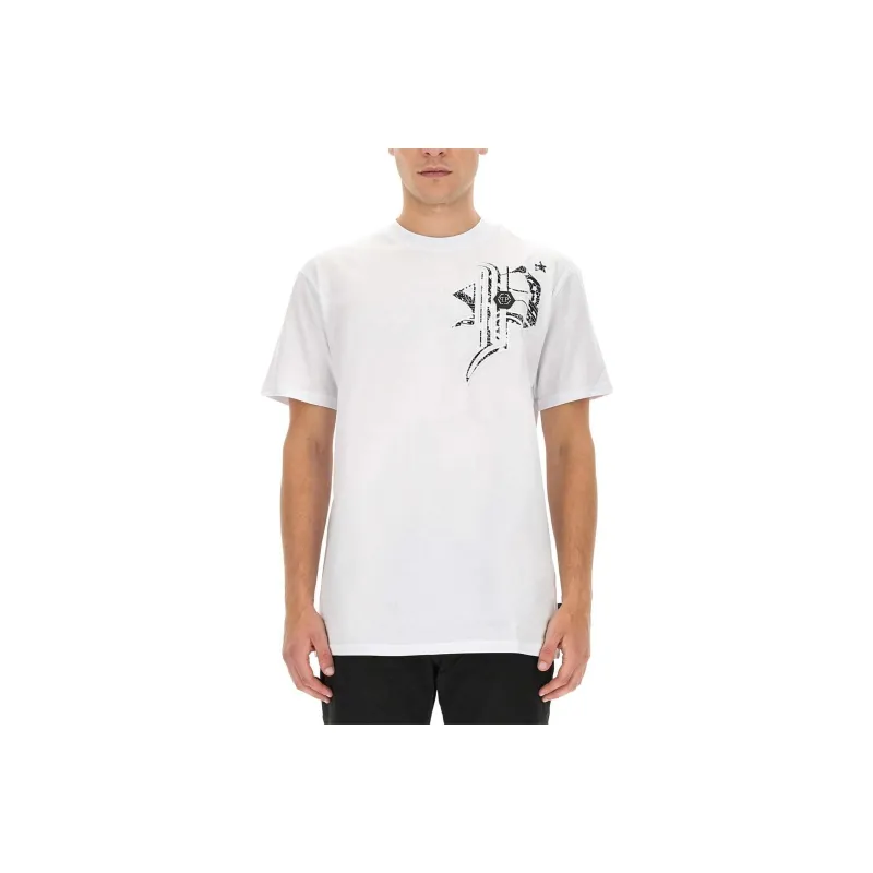 PHILIPP PLEIN Logo Printed Crewneck T Shirt-0
