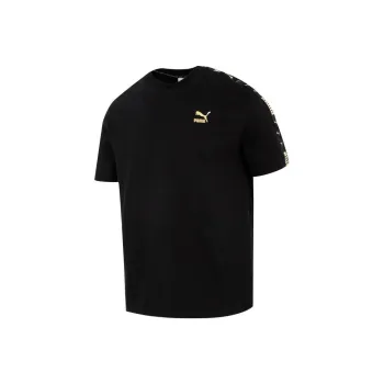 PUMA Drop Shoulder Sleeve T Shirt Unisex Black