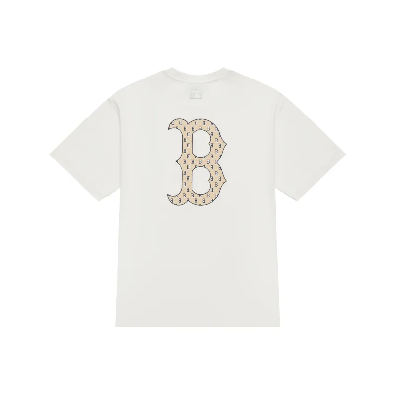 MLB MONOGRAM Reading Collection SS24 T-Shirt Unisex Cream-0