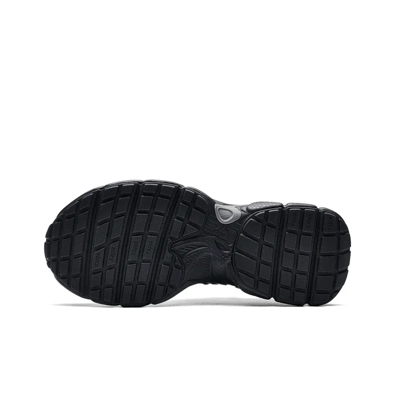 Kappa Anti Slip Wear Resistant Low Top Running Shoes Unisex Black Silver-5