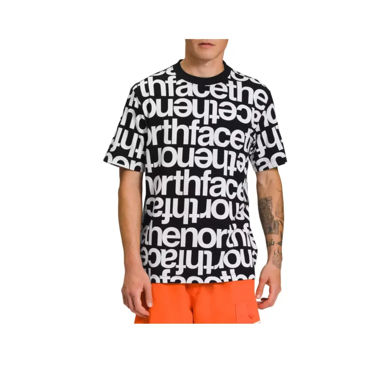 THE NORTH FACE Men's Short Sleeve Aop Box Fit Tee T Shirt Men's Black-0