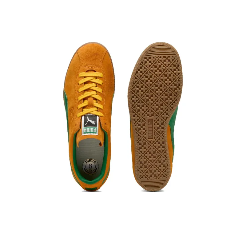 PUMA Brasil Anti Slip Wear Resistant Low Top Skateboard Shoes Unisex Brown Green-3