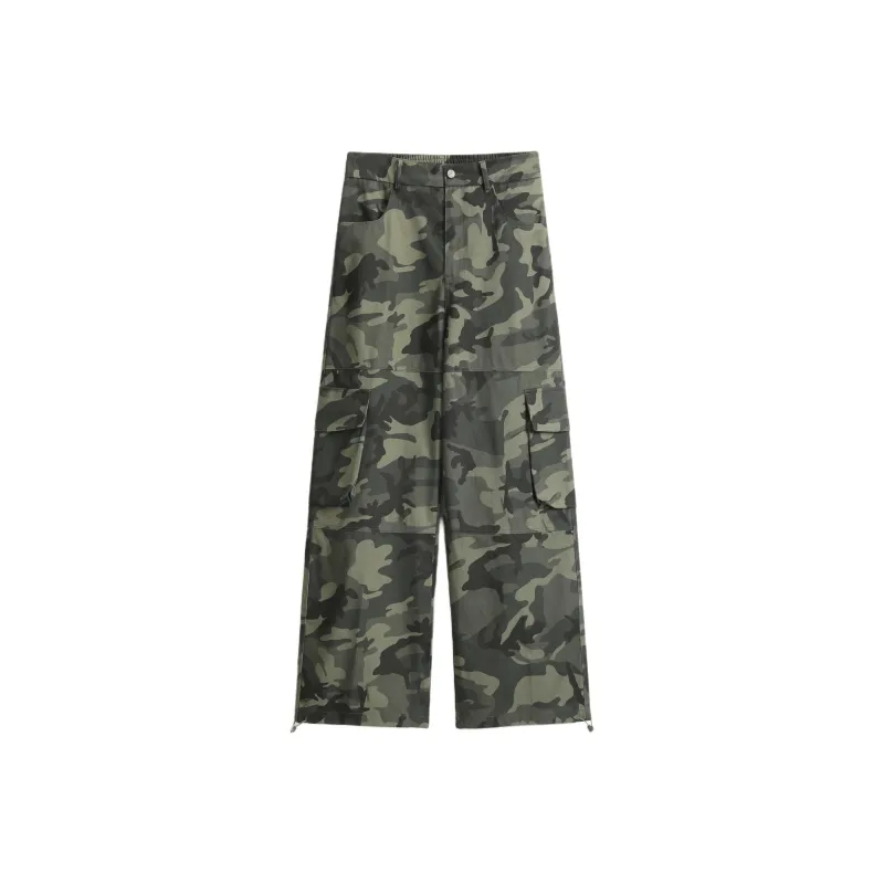BEAR UNION Casual Pants Unisex Army Green-1