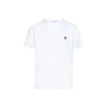 Maison Kitsune Fox Head Patch Crewneck T Shirt