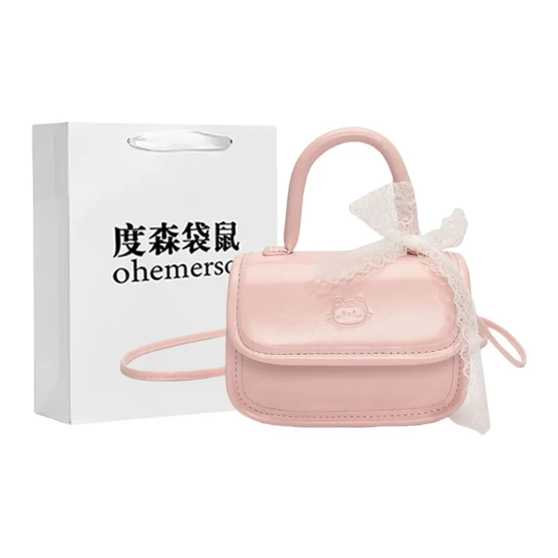 Dusen Kangaroo PU Crossbody Bag Regular Women's White/Silver/Black/Blue/Pink-17