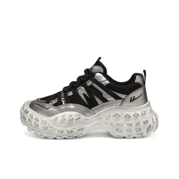 Warrior Abrasion Resistant, Breathable, Lightweight Low Top Chunky Sneakers Women's Neon Green