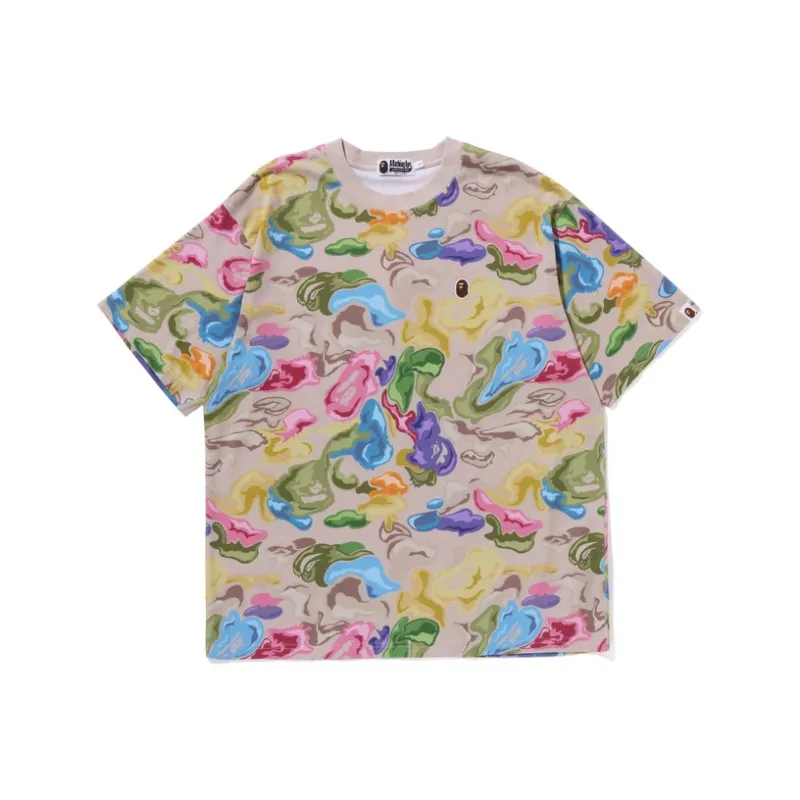 A BATHING APE Art Camo Ape Head One Point Tee-2