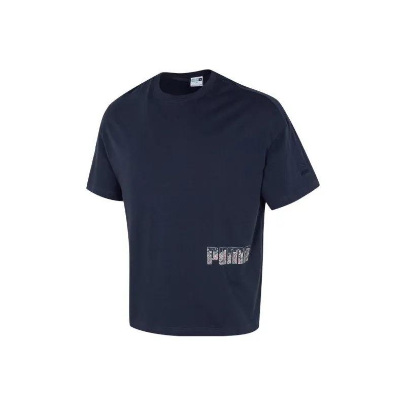 PUMA T Shirts Men Navy Blue-0