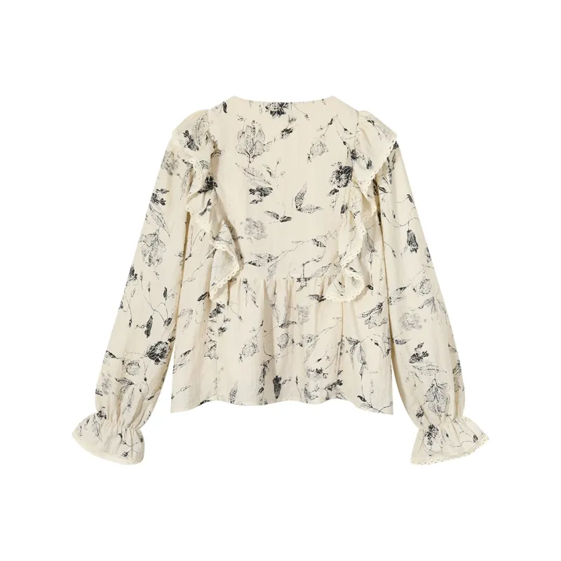 MISHOW Shirt Women's Gray Apricot-1