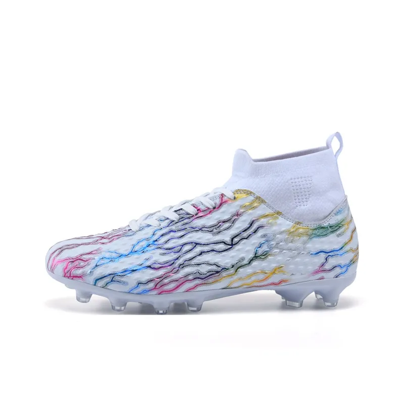 QIUTEXIONG FG Rubber Long Studs TF Rubber Broken Studs Soft Ground Firm Ground Slip Resistant Soccer Shoes Unisex-28