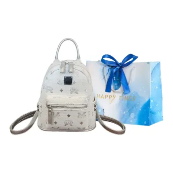 ROUNDOT PU Backpack Women's White/Coffee/Black