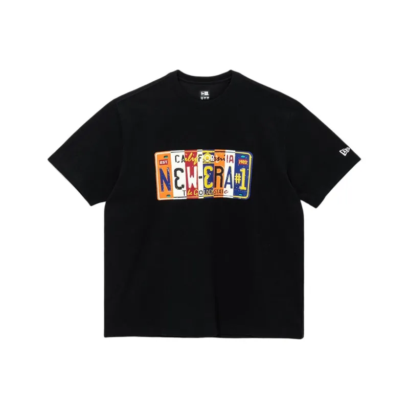New Era SS24 License Plate Collection T Shirt Unisex Black-0