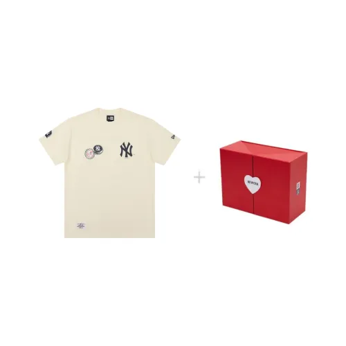 New Era New York Yankees Logo Print Casual Crew Neck Short Sleeved T Shirts Unisex