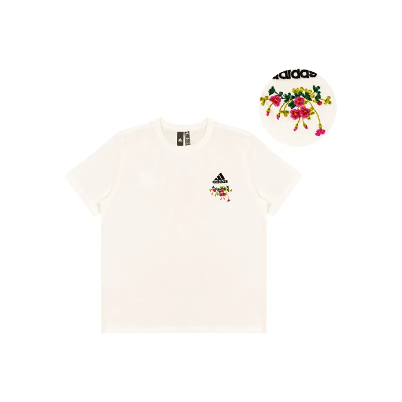 Adidas T Shirts Unisex Ecru-0