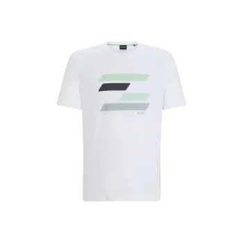 HUGO BOSS Stripe print Cotton T shirt