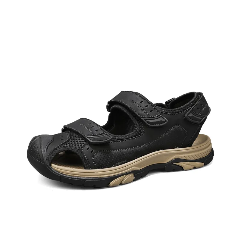 GESENLANG Beach Sandals Men Black/Khaki/Sand-1
